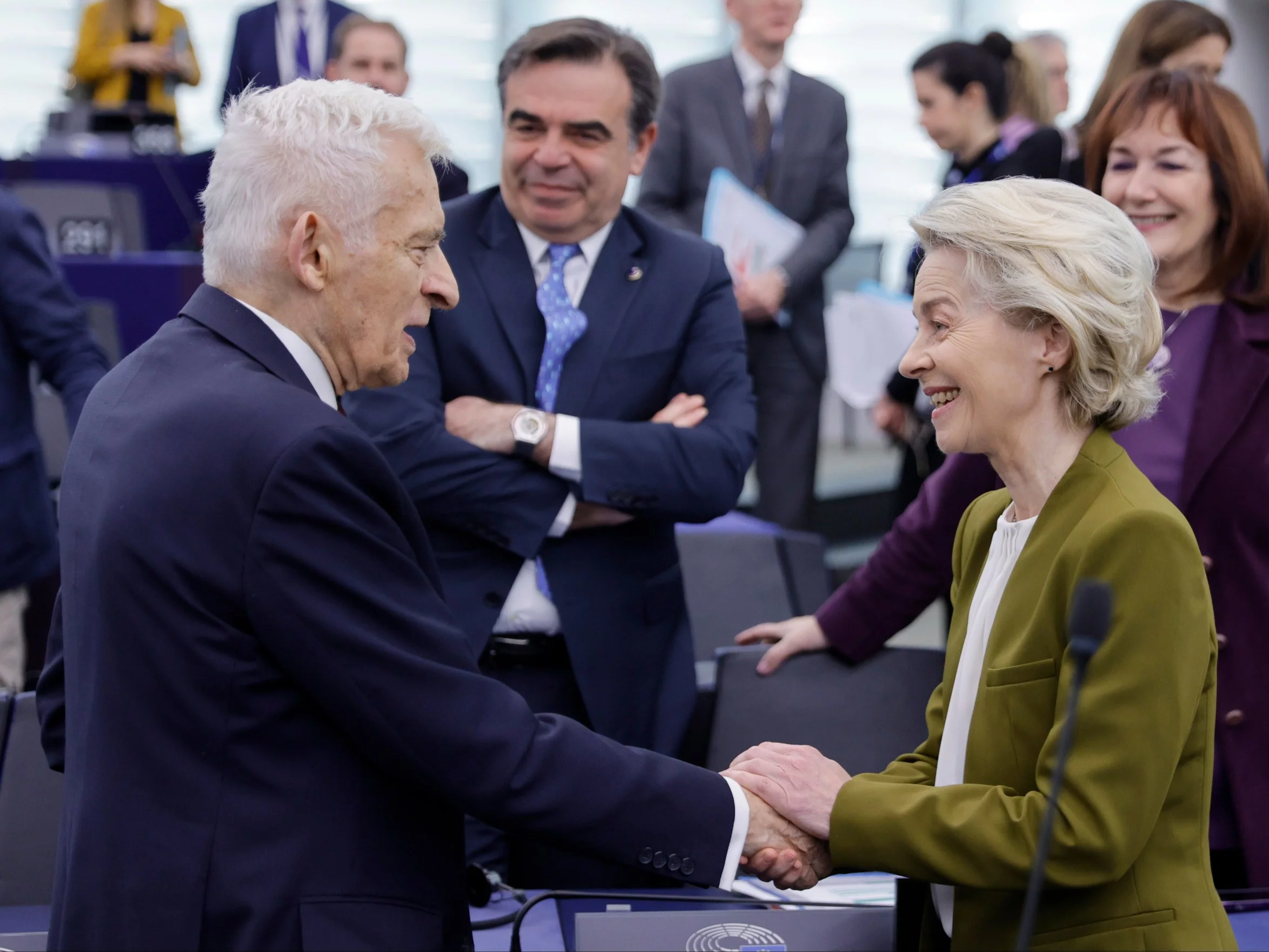 Jerzy Buzek z Ursulą von der Leyen