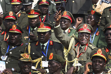 Oficerowie SPLA, armii rządowej Sudanu Południowego