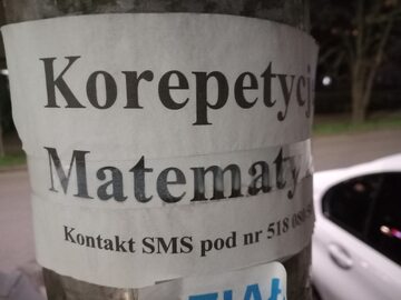 Ogłoszenie „Korepetycje z matematyki”