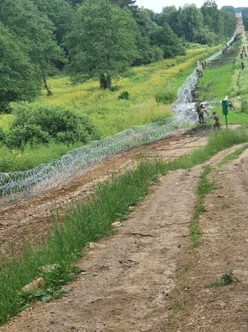 Ogrodzenie na granicy polsko-białoruskiej
