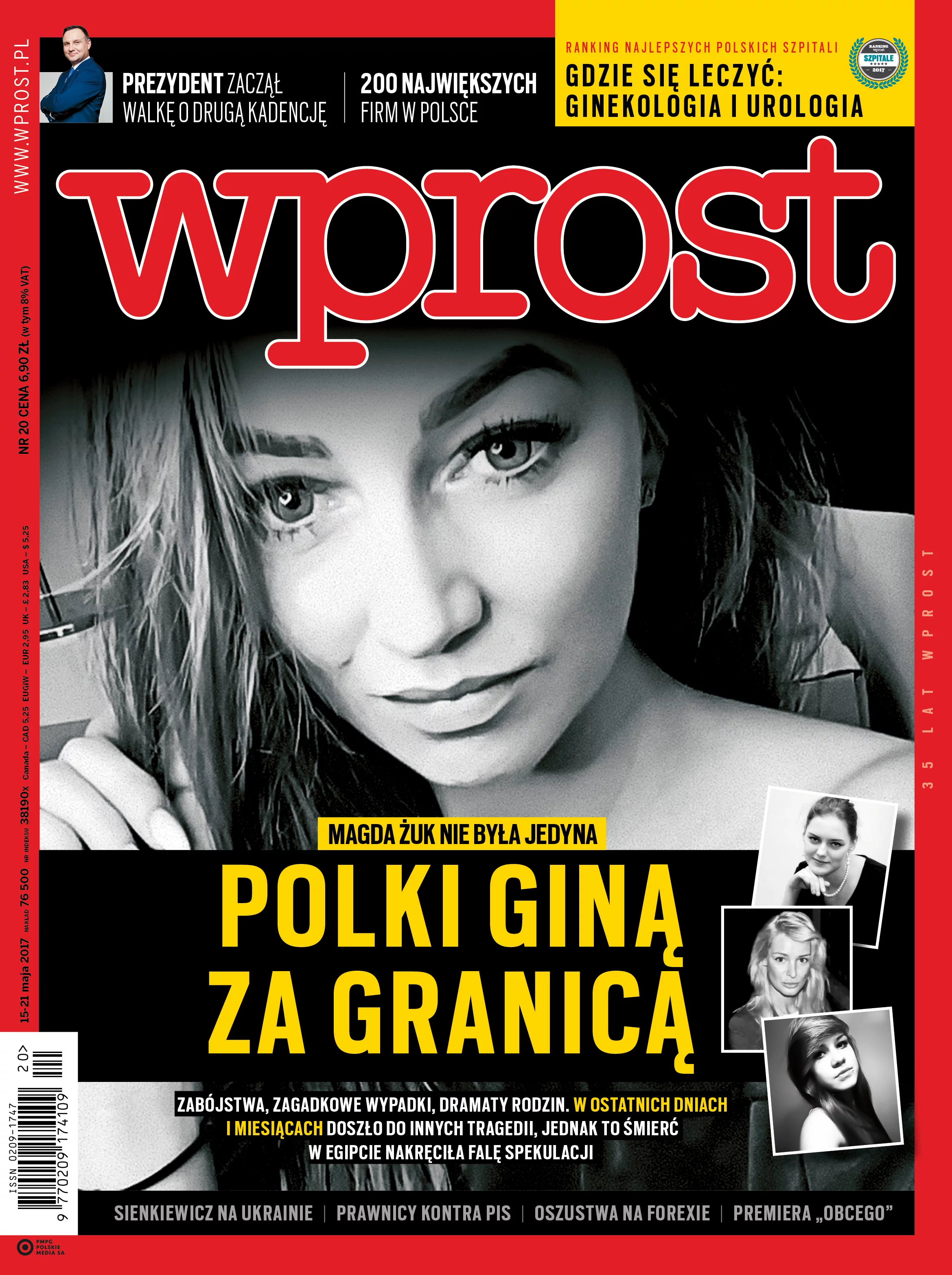 Okładka najnowszego numeru "Wprost"