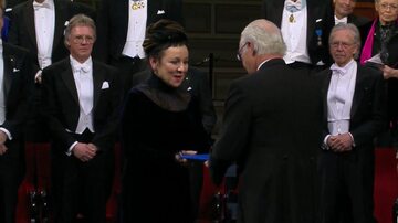 Olga Tokarczuk odebrała nagrodę Nobla