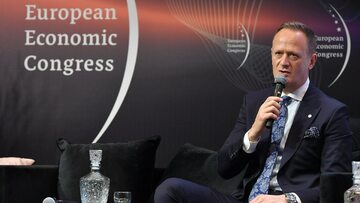 Olgierd Cieślik, prezes Totalizatora Sportowego, na Europejskim Kongresie Gospodarczym w Katowicach