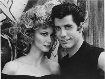 Olivia Newton-John i John Travolta w 1978 r.