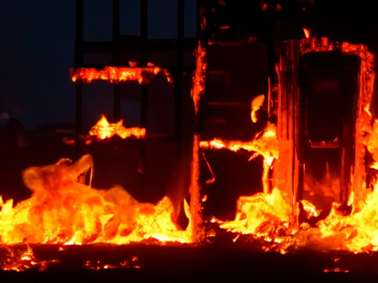 W środku nocy wybuchł pożar. Hotel nad jeziorem stanął w ogniu