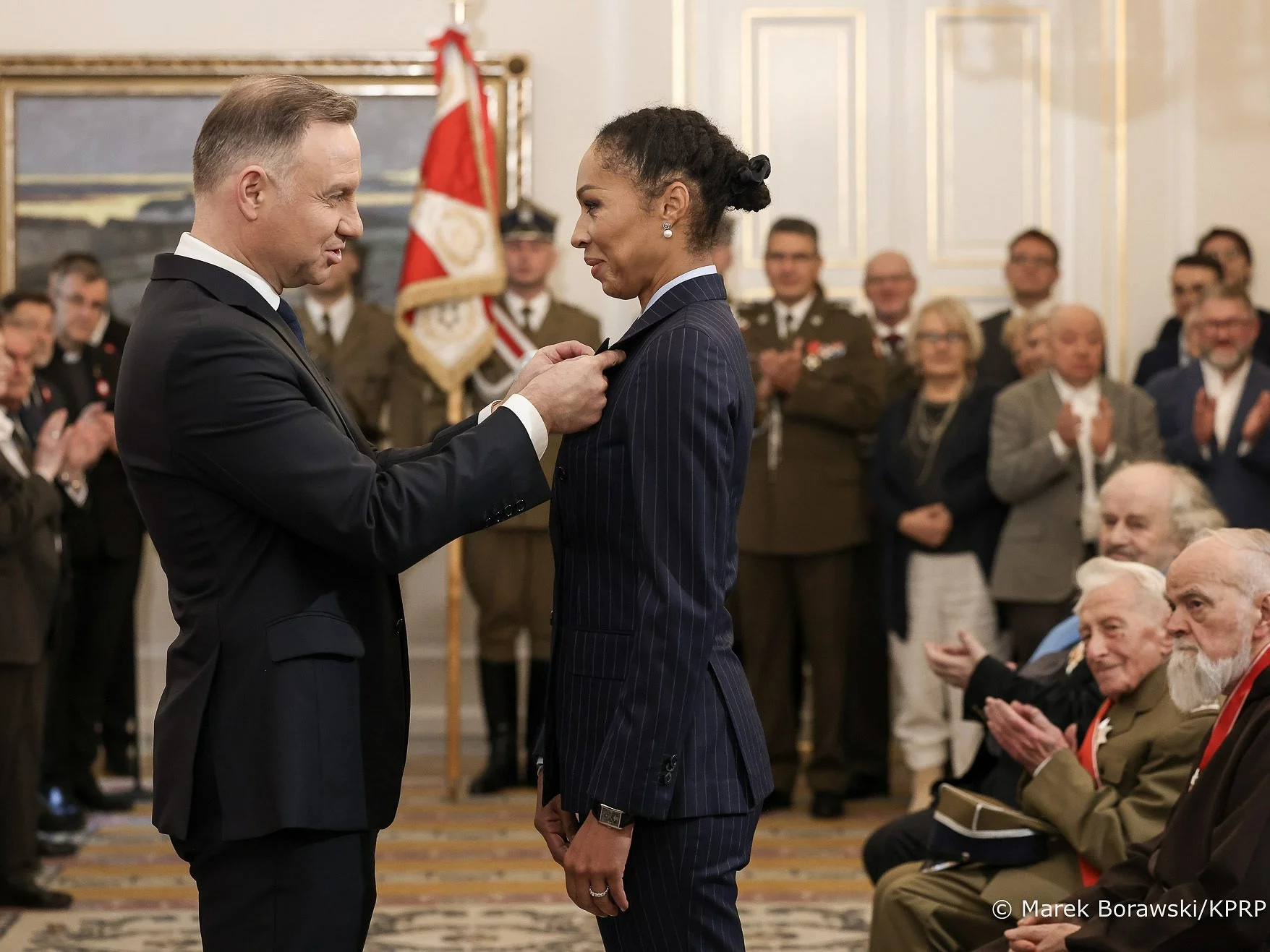 Omenaa Mensah i prezydent Andrzej Duda