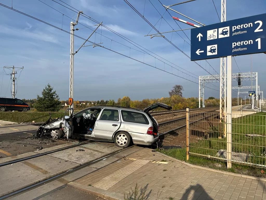 Wypadek na przejeździe kolejowym