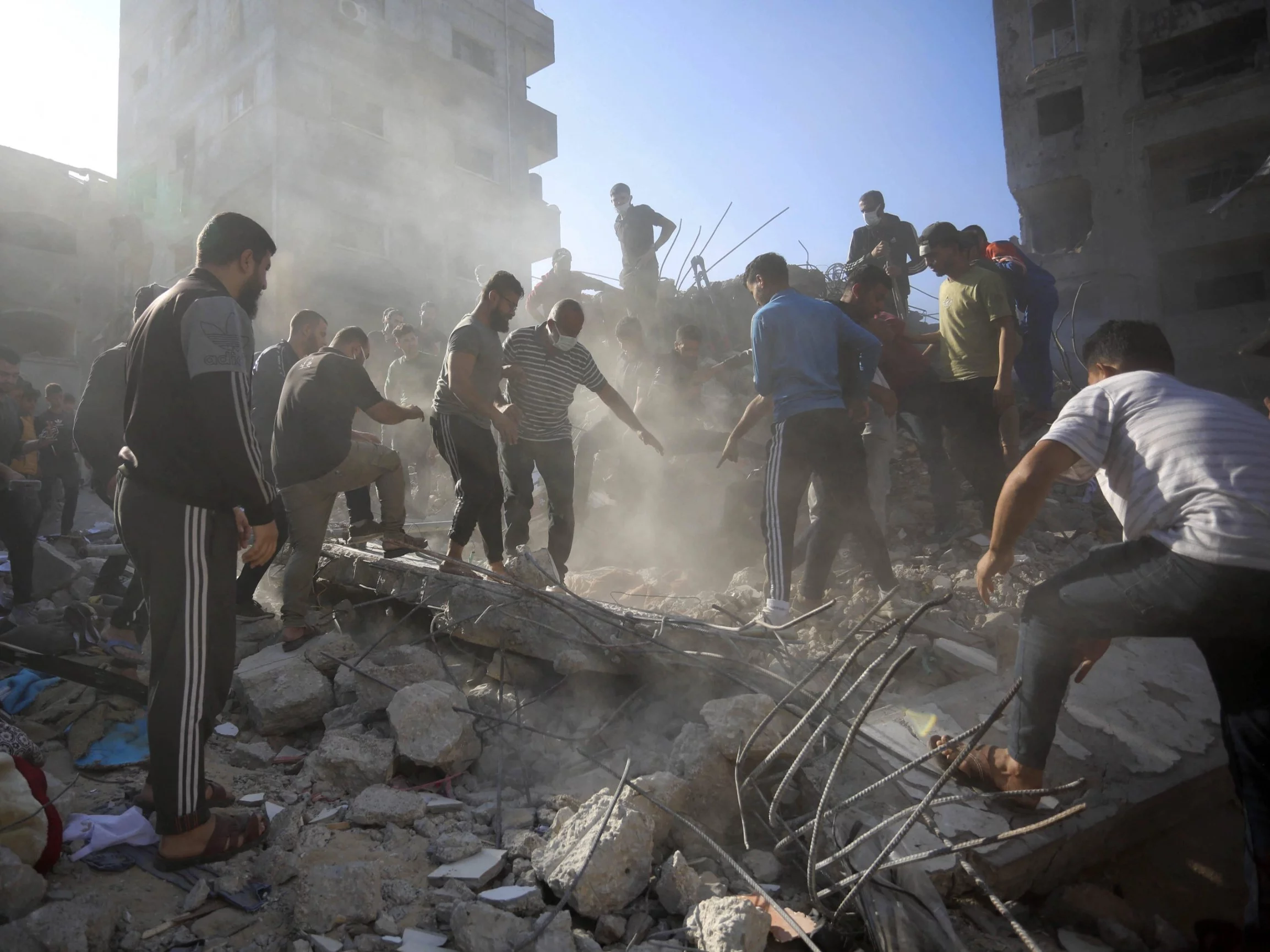 Skutki bombardowania Strefy Gazy. Zdjęcie wykonano 17 listopada