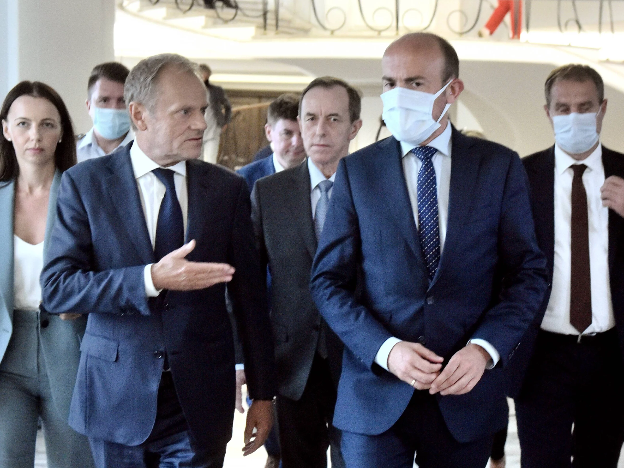 Donald Tusk i Borys Budka