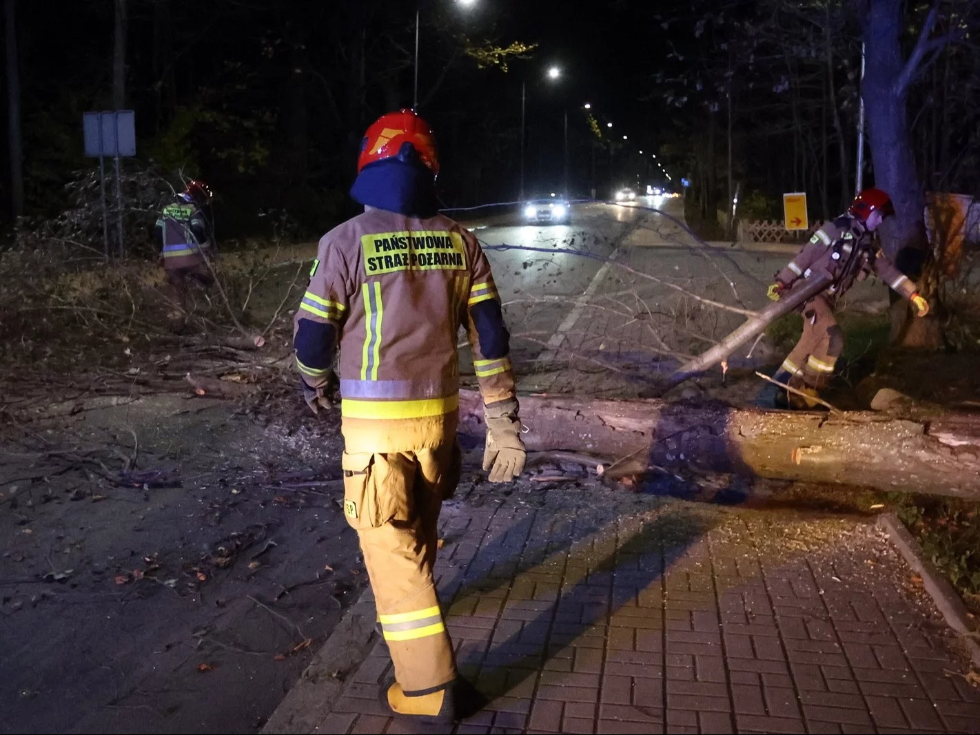 Strażacy usuwają skutki wichury