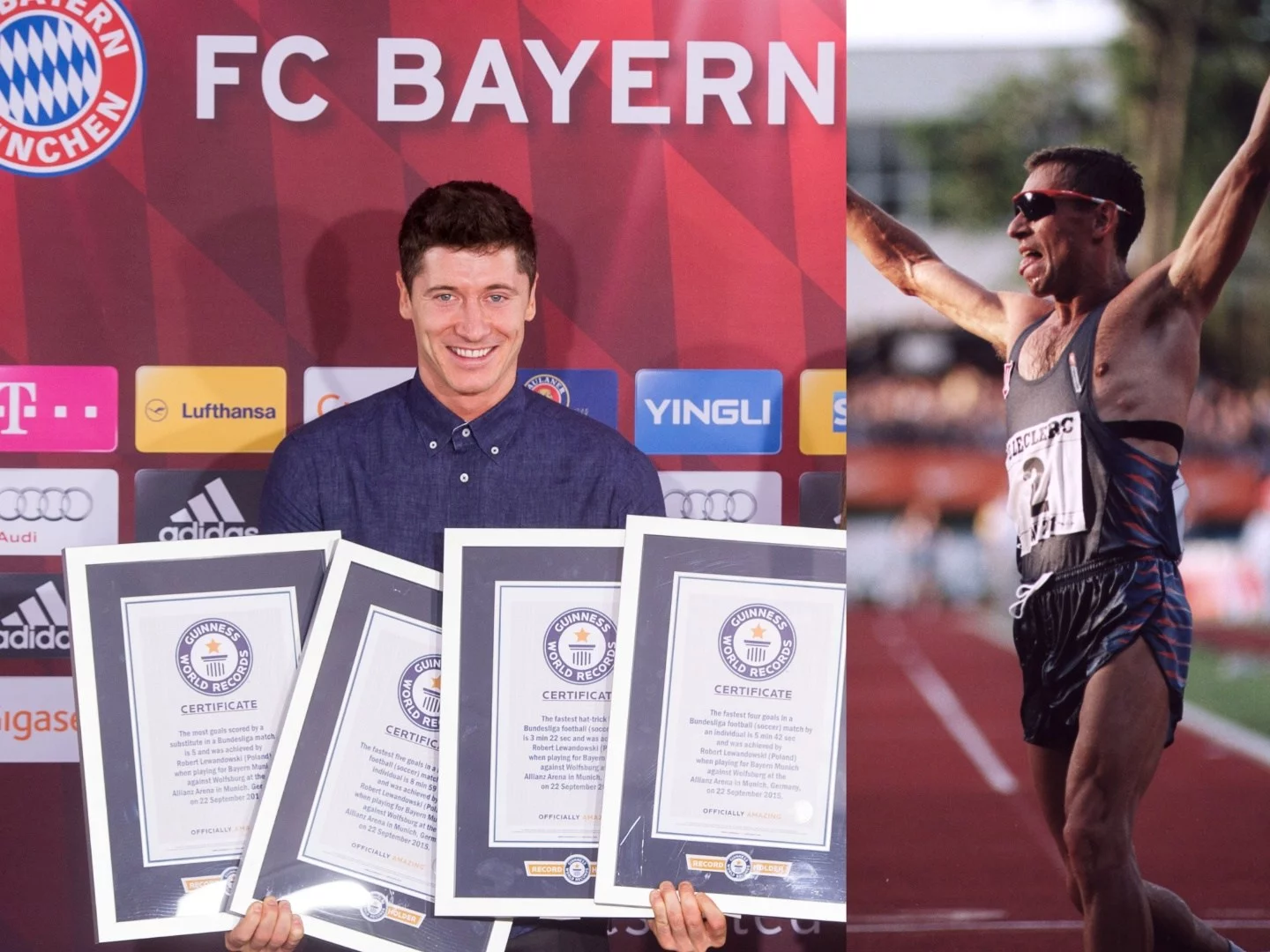 Robert Lewandowski i Robert Korzeniowski