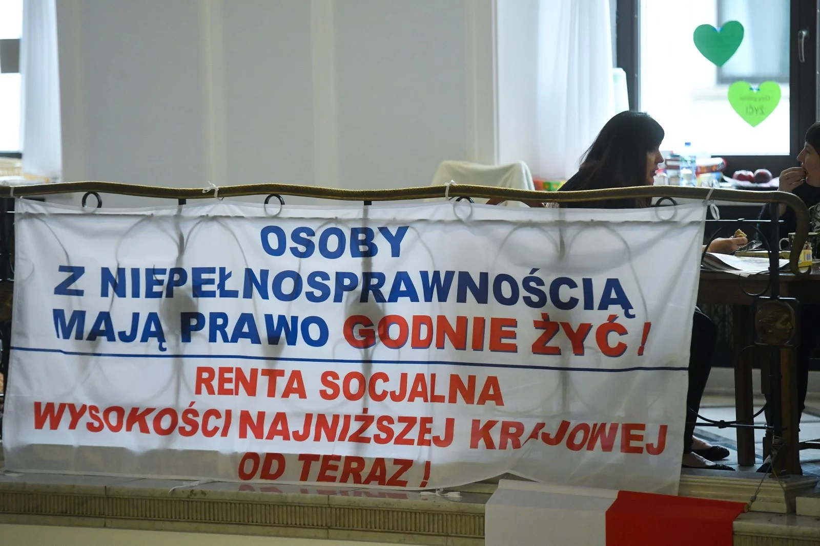 Sejmowy protest osób z niepełnosprawnościami