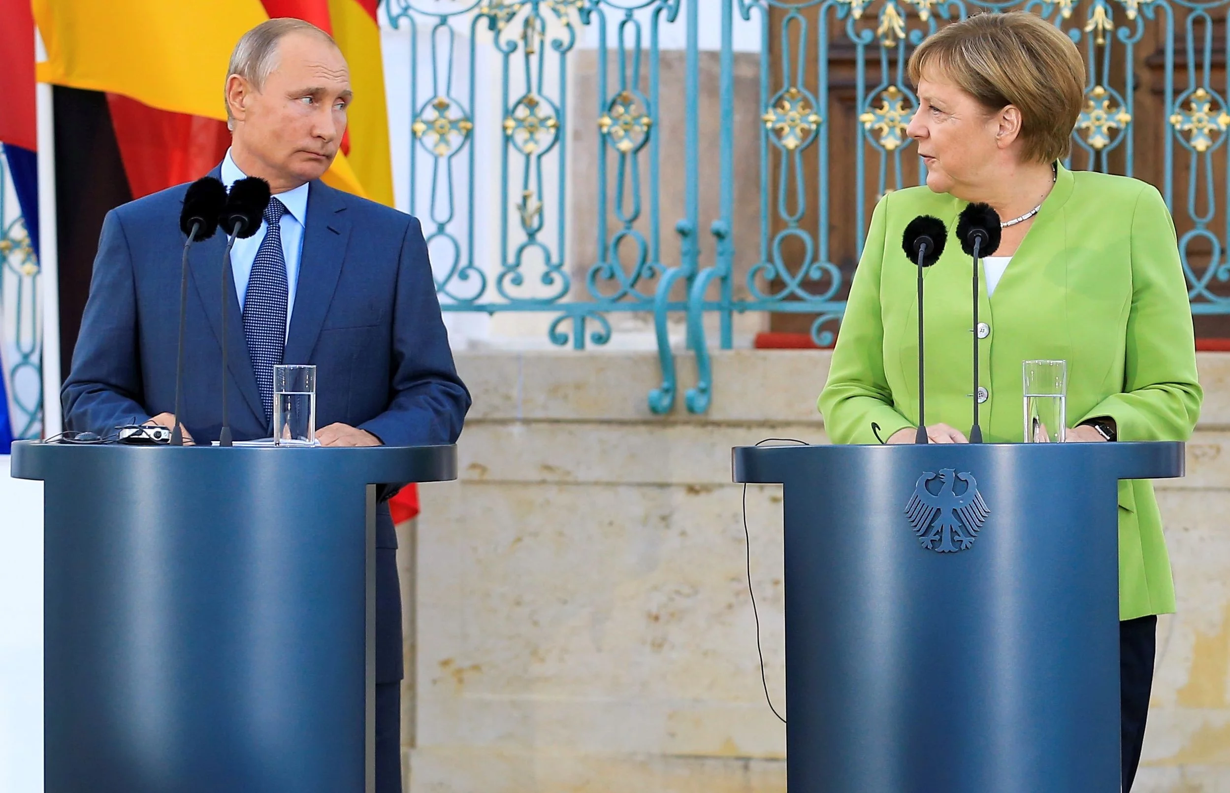 Władimir Putin i Angela Merkel
