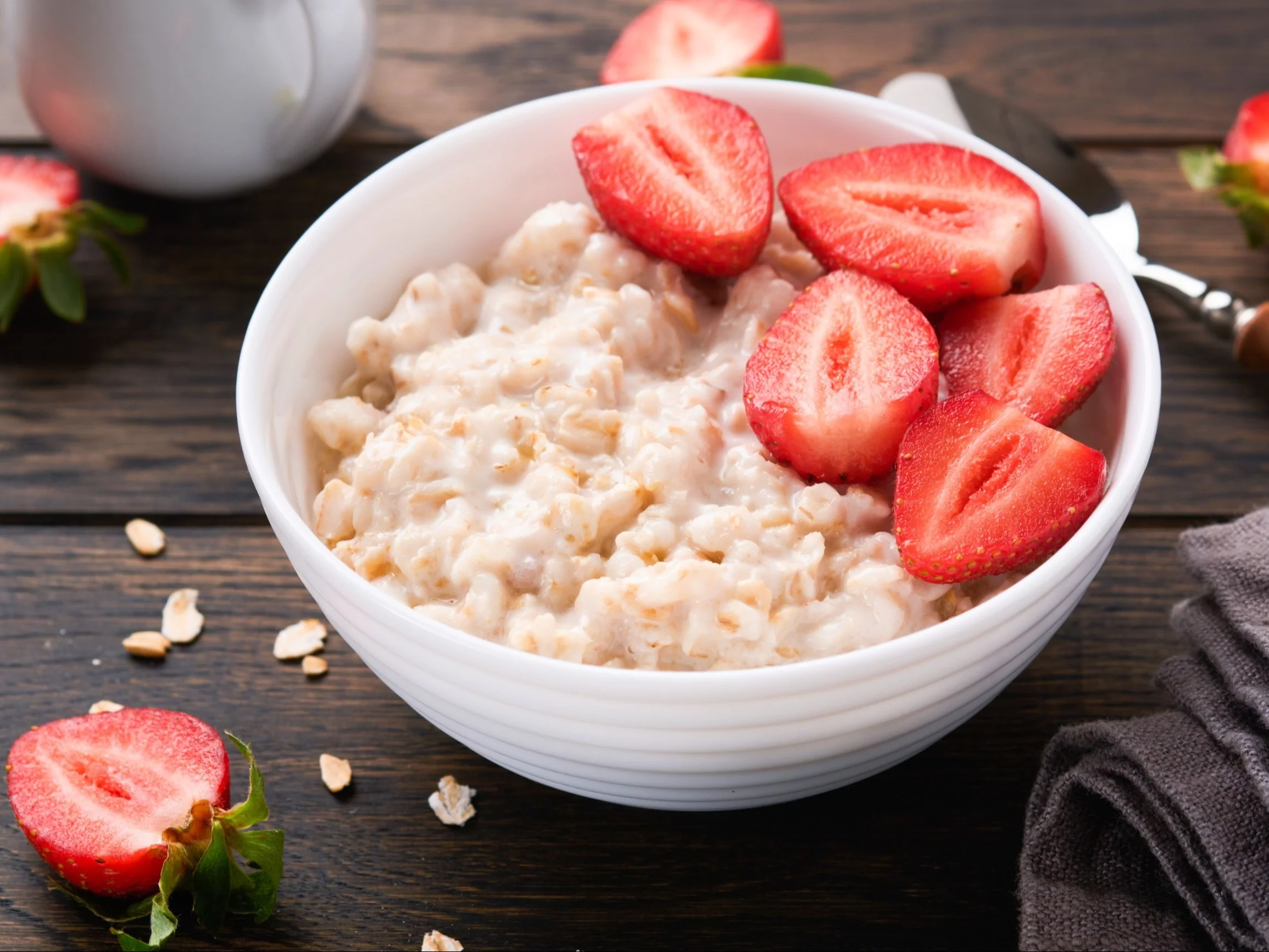 Owsianka z truskawkami