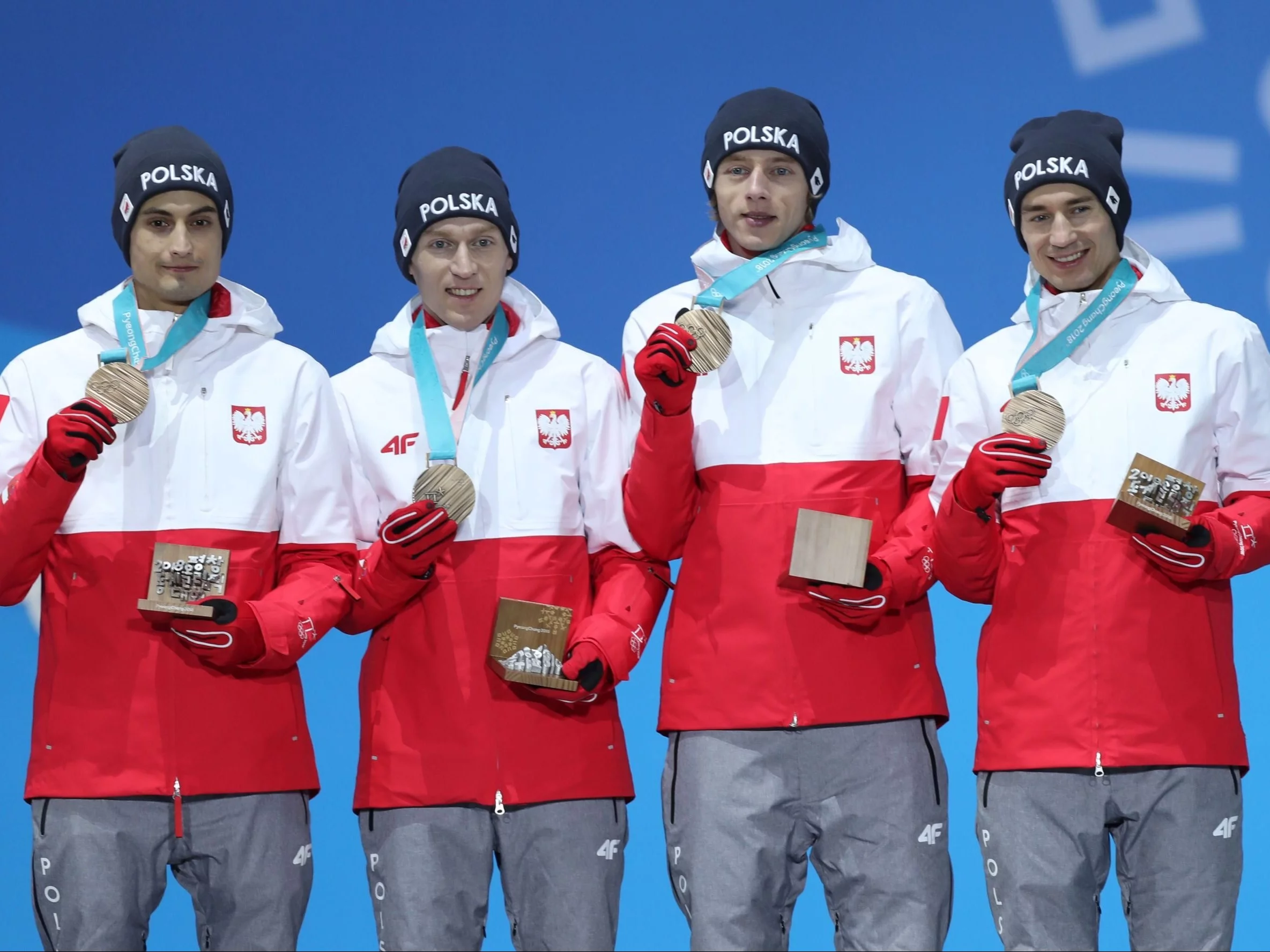 Maciej Kot, Stefan Hula, Dawid Kubacki i Kamil Stoch