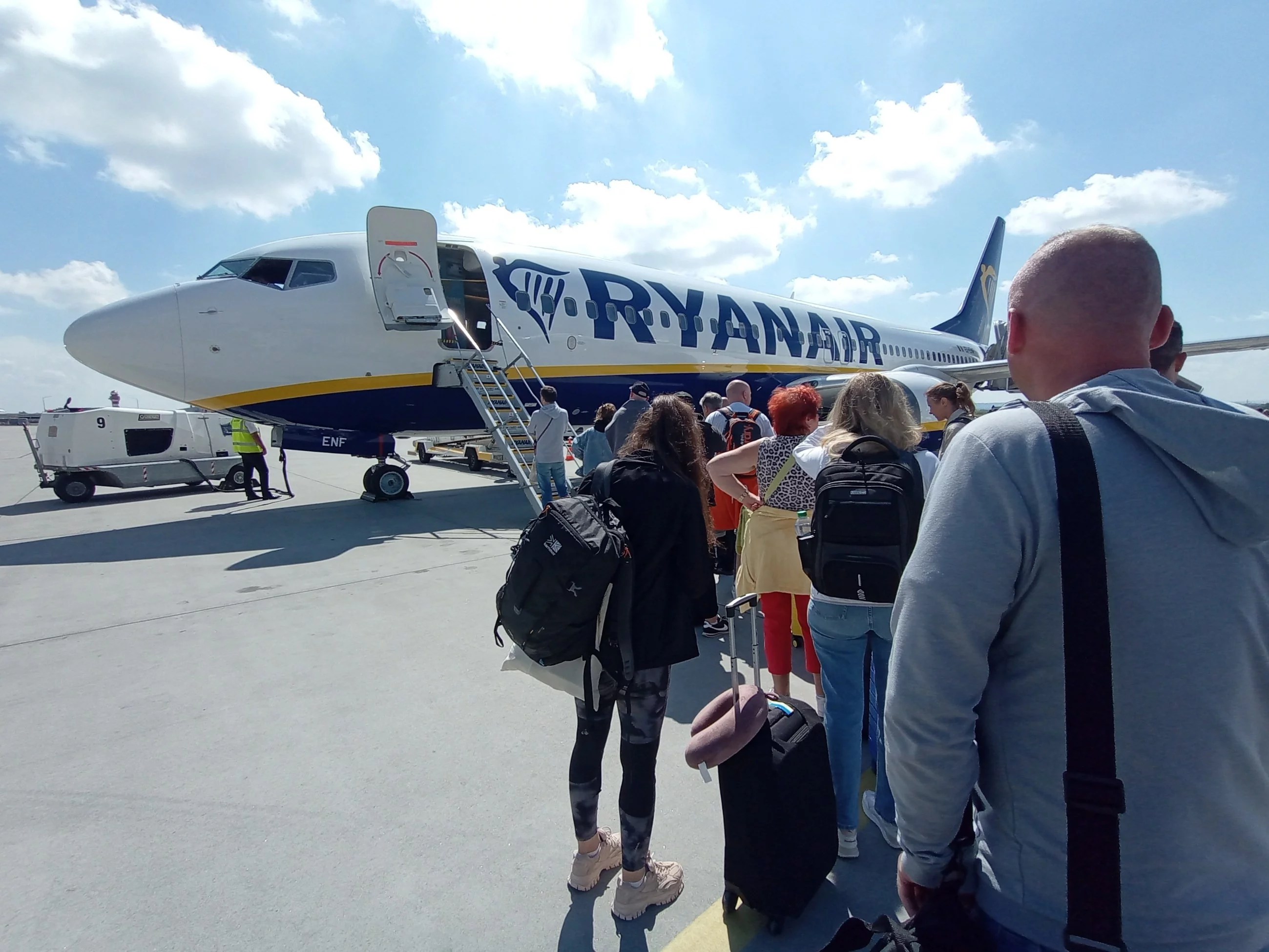 Samolot linii Ryanair na lotnisku Rzeszów-Jasionka