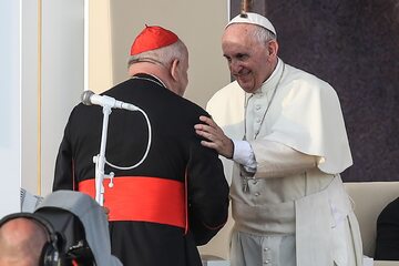 Papież Franciszek i kardynał Stanisław Dziwisz
