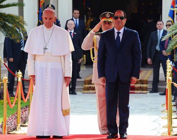 Papież Franciszek i prezydent Egiptu Abdel Fattah el-Sisi