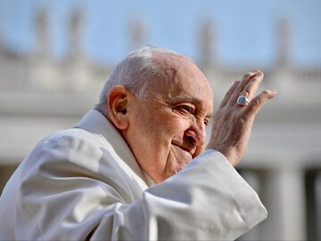 Papież Franciszek podczas audiencji generalnej, 13 marca