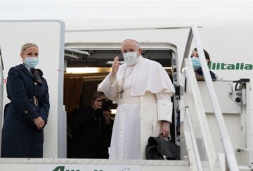 Papież Franciszek podczas pielgrzymki do Iraku