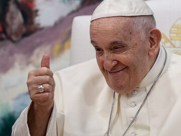 Papież Franciszek podczas spotkania z młodzieżą w Cascais