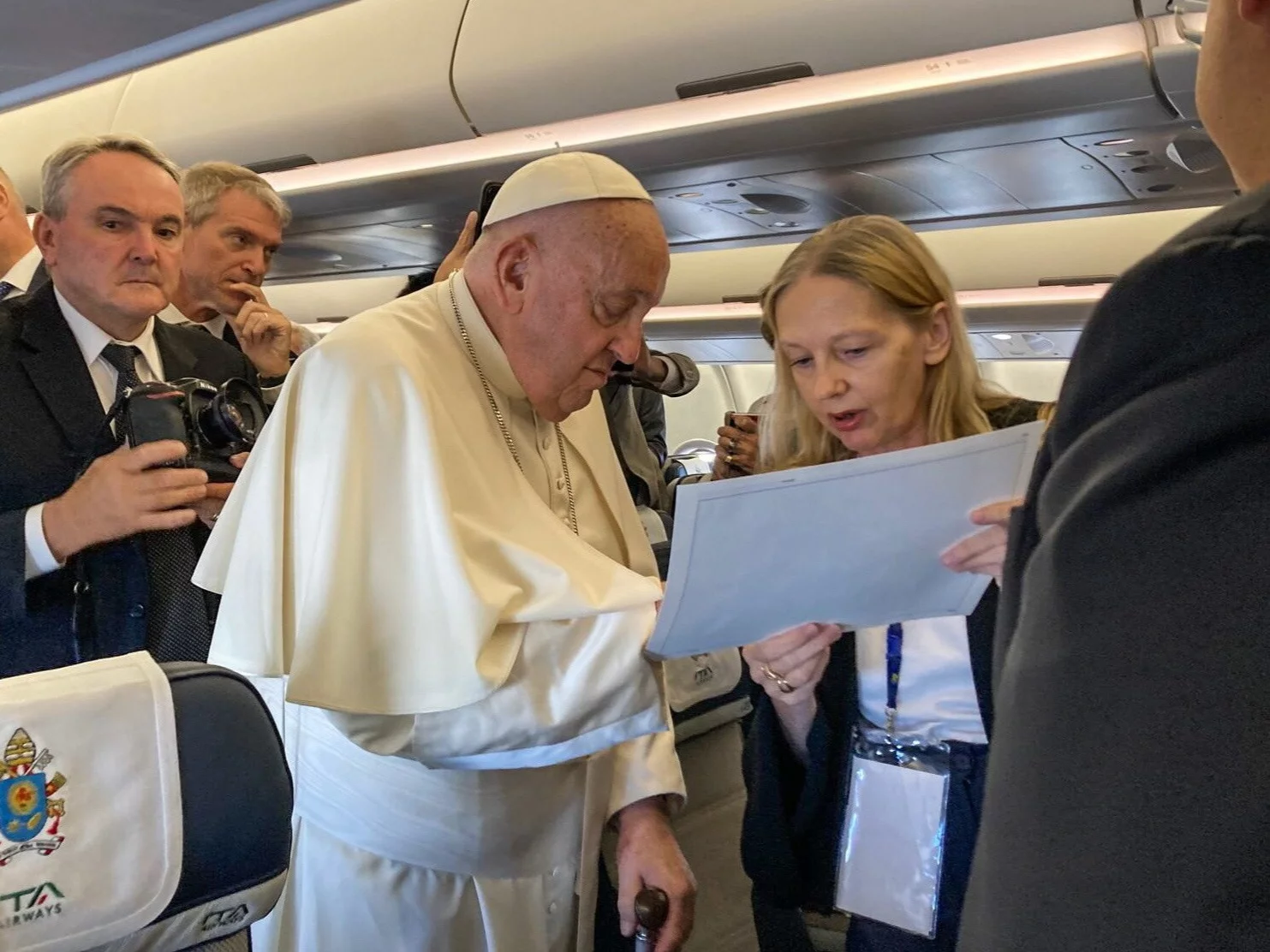 Papież Franciszek i Sylwia Wysocka