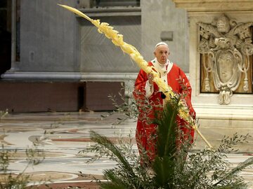 Papież Franciszek w niedzielę palmową