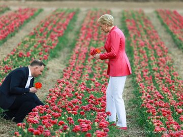 Para Prezydencka na XII Międzynarodowych Targach Tulipanów