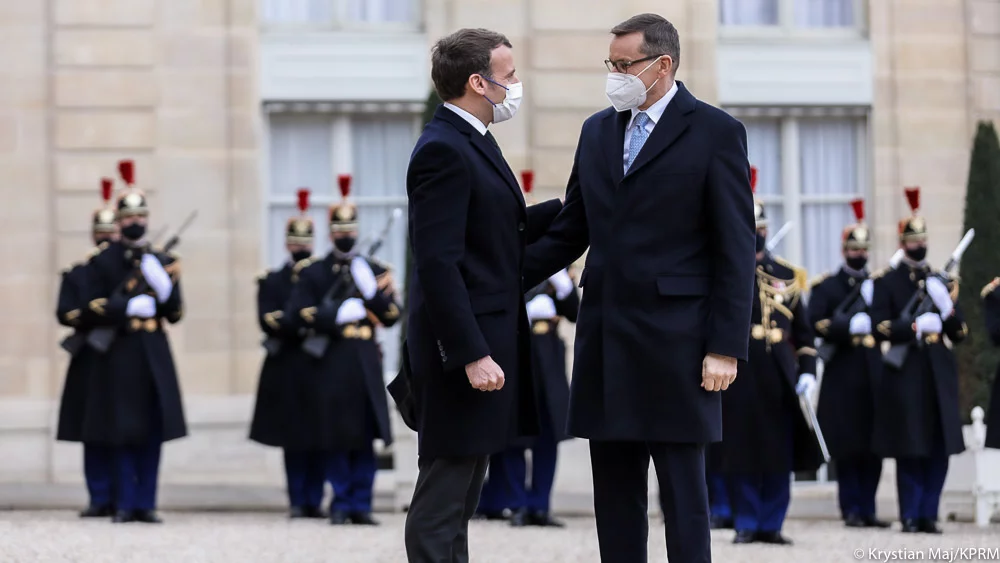 Emmanuel Macron i Mateusz Morawiecki