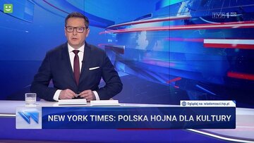 Pasek informacyjny w „Wiadomościach” TVP