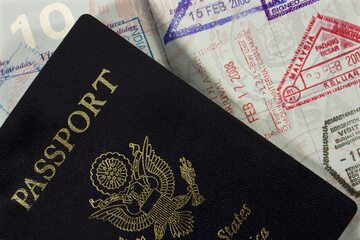 Paszport USA, zdjęcie ilustracyjne