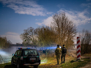 Patrol SG przy granicy polsko-białoruskiej