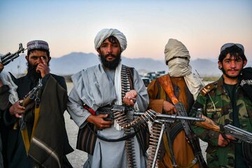Patrol talibów w Bagram
