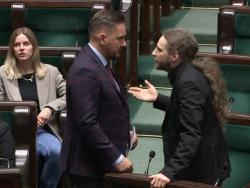 Paweł Krutul i Dobromir Sośnierz w Sejmie, 7 marca