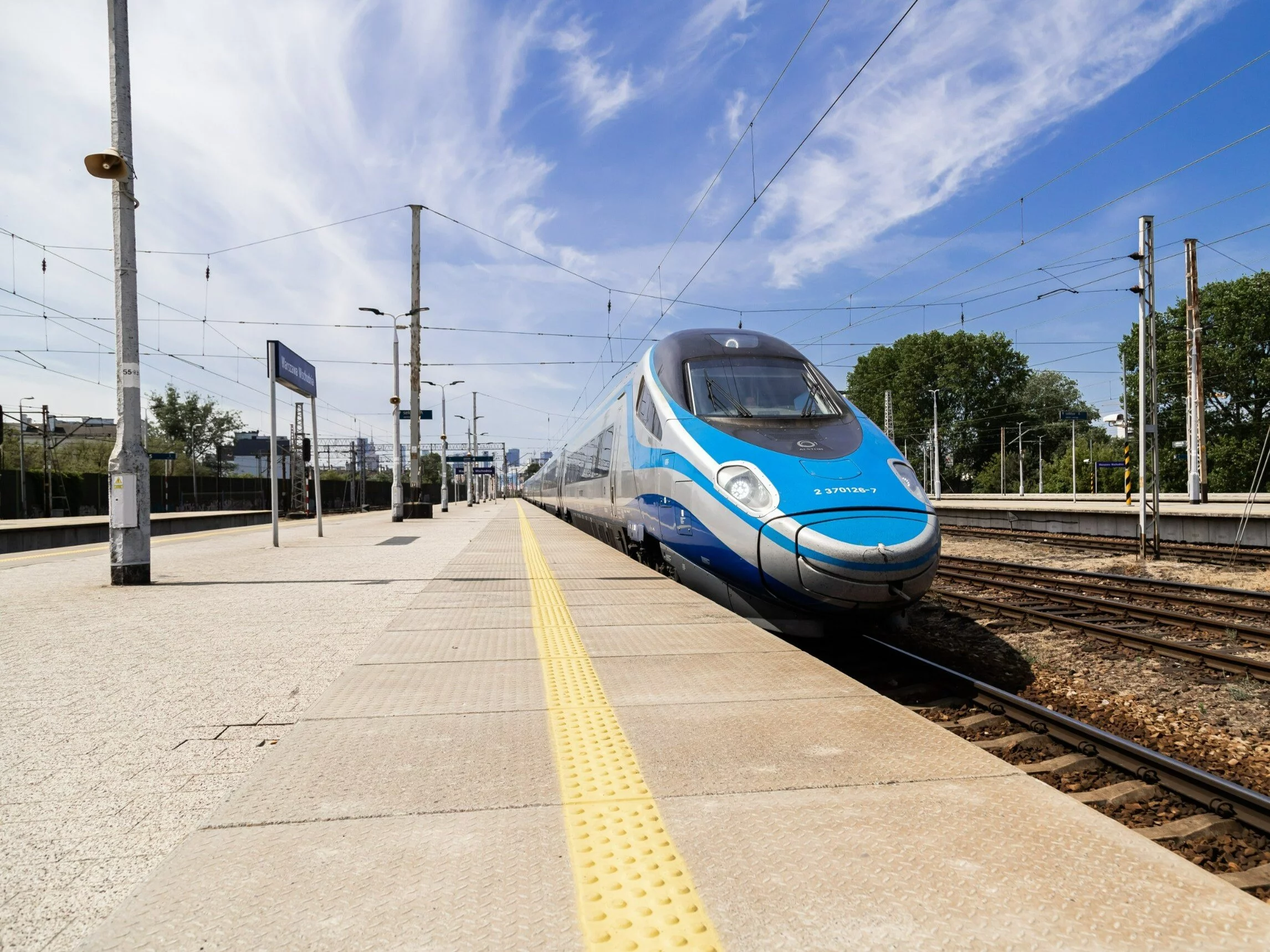 Pociąg Pendolino w Warszawie