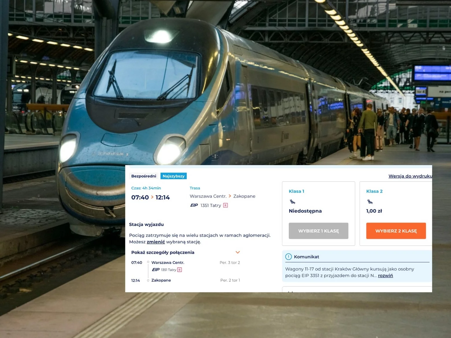 Pendolino do Zakopanego
