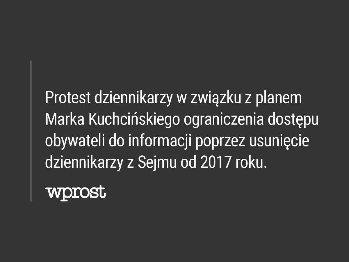 Protest dziennikarzy