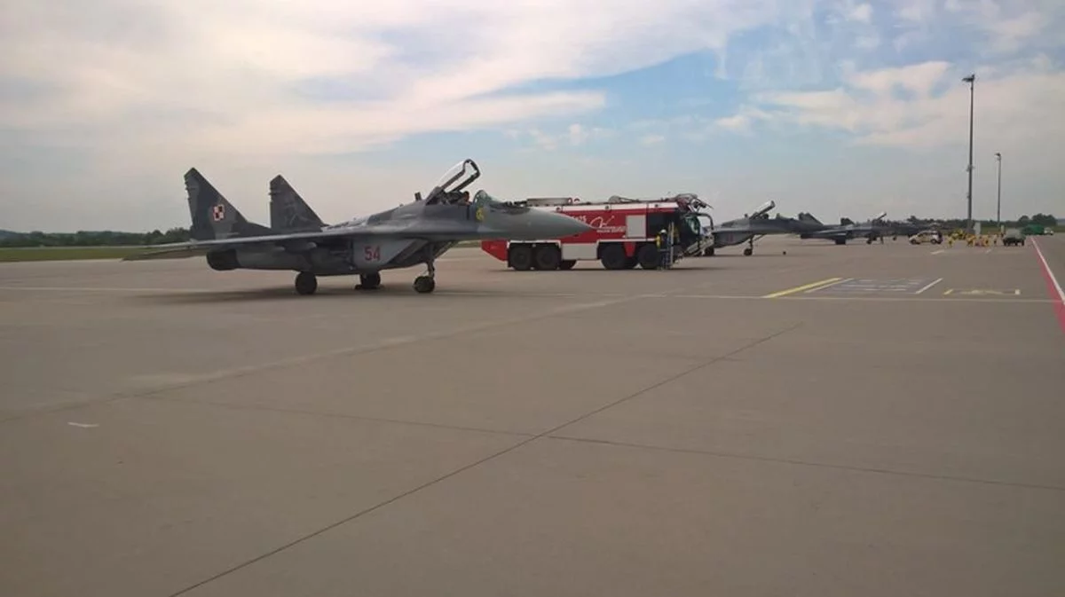MIG- 29 na lotnisku w Gdańsku