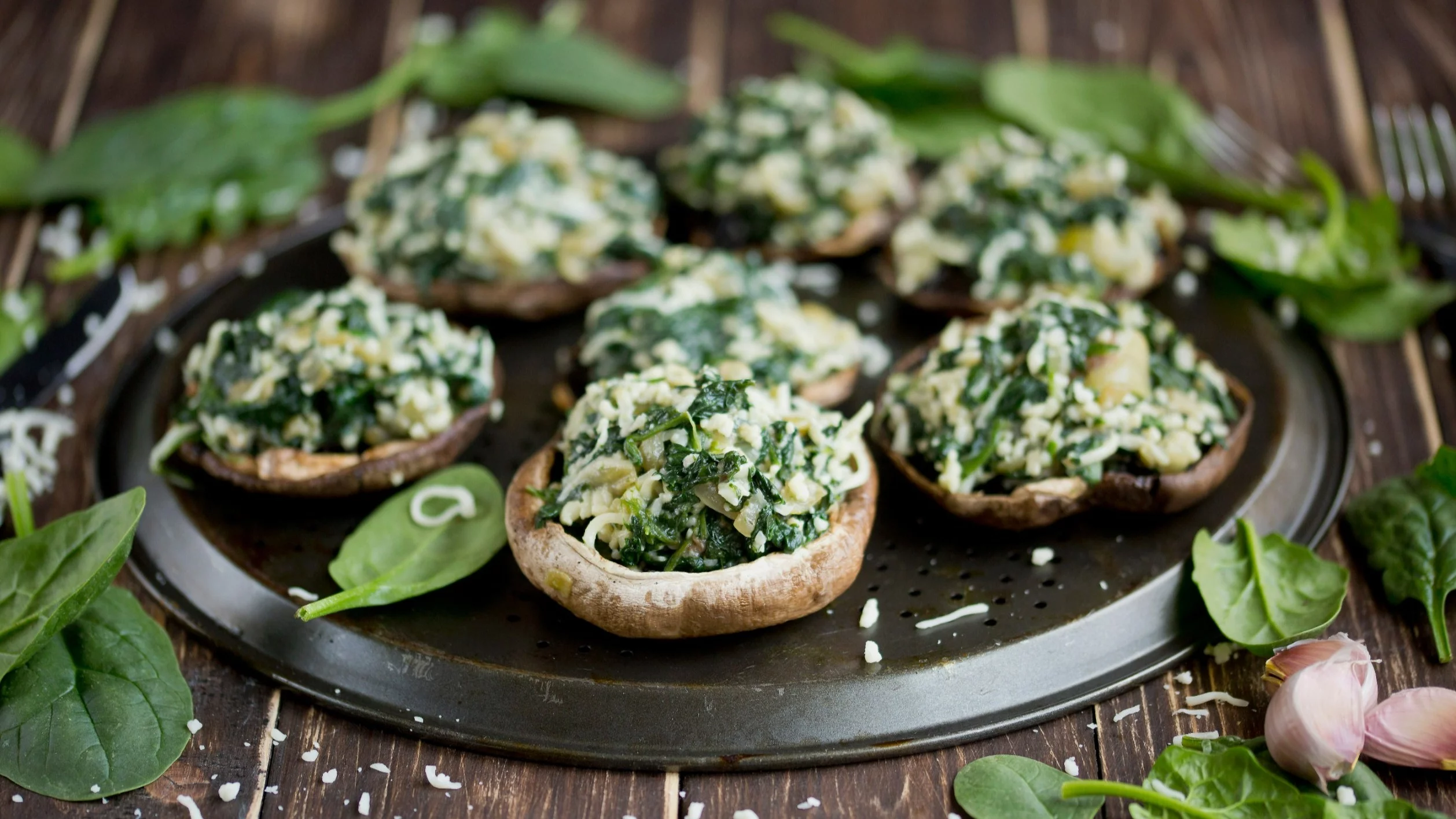 Pieczarki faszerowane