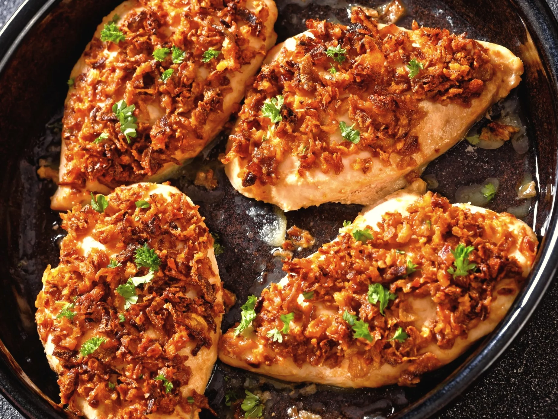 Zapiekana pierś pod cebulką