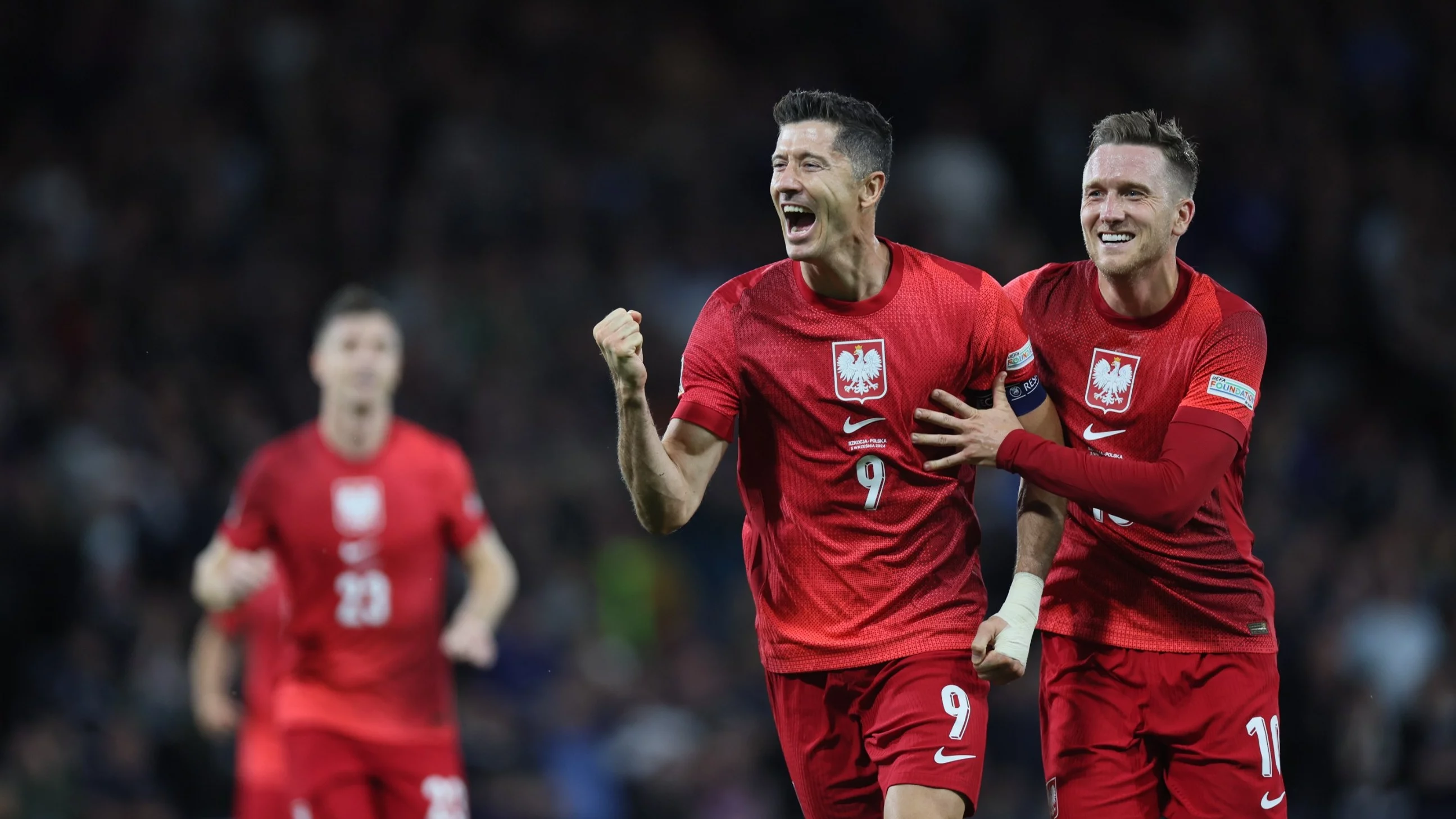 Robert Lewandowski i Piotr Zieliński