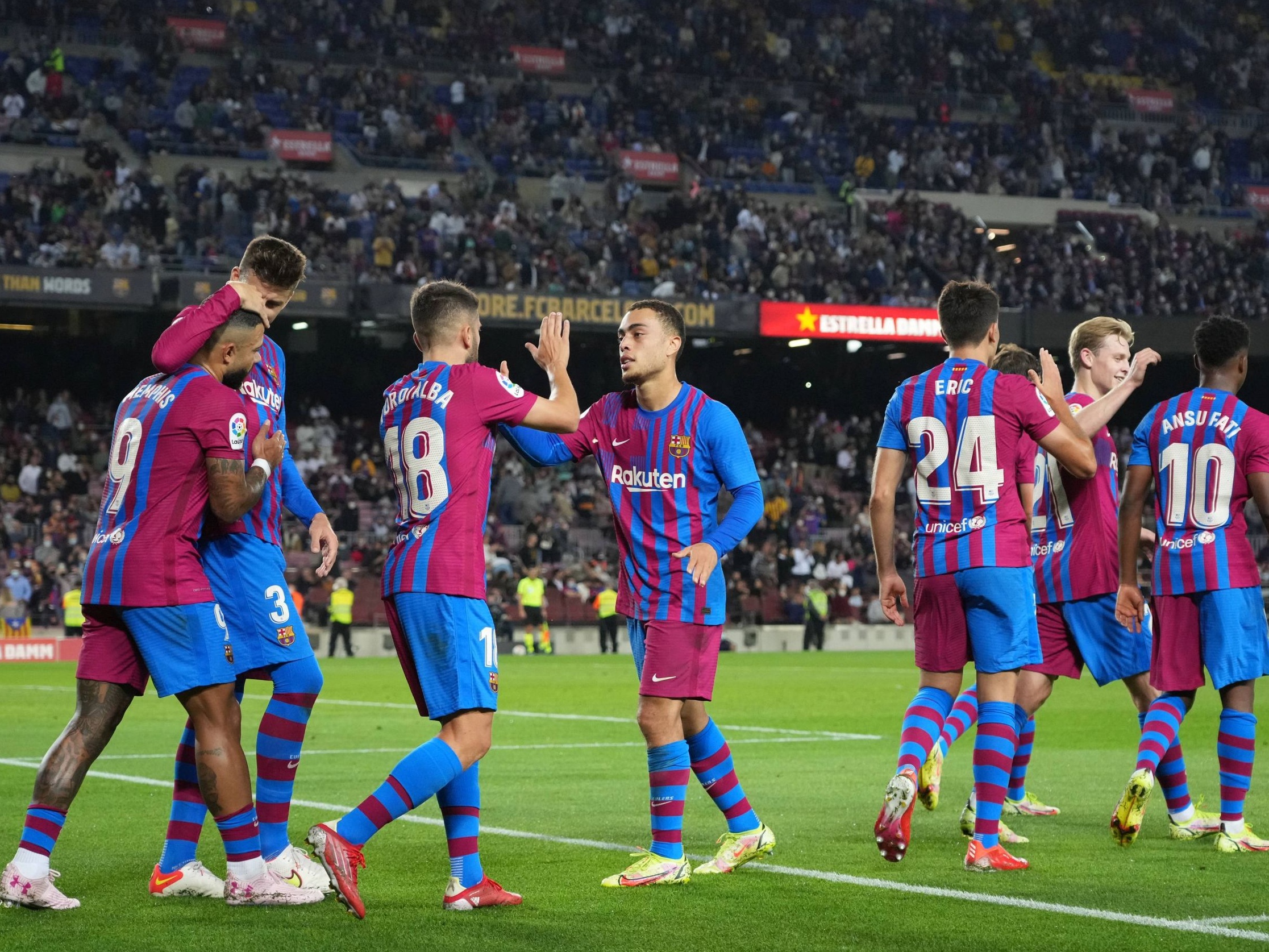 Camp nou Stadium goal Celebration