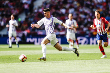 Piłkarze Realu Valladolid w meczu z Atletico Madryt