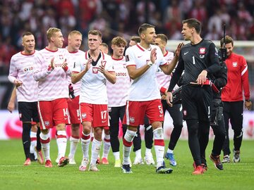 Piłkarze reprezentacji Polski po meczu z Anglią