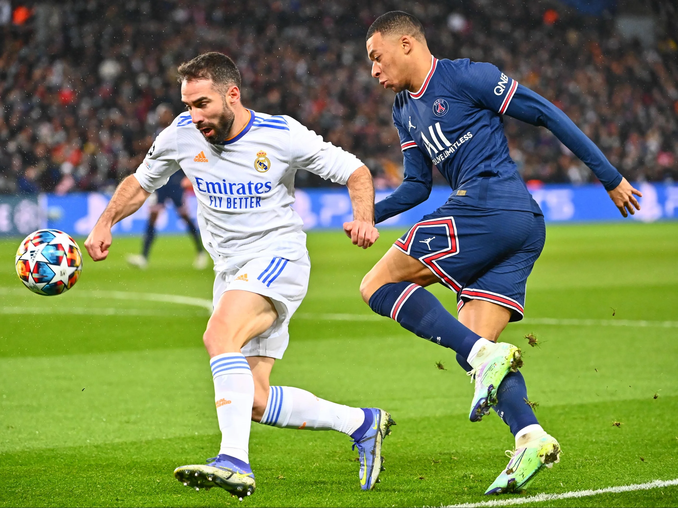 Od lewej: Dani Carvajal i Kylian Mbappe