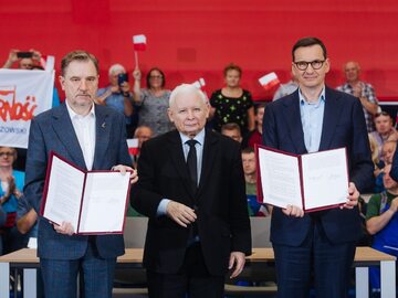Piotr Duda, Jarosław Kaczyński i Mateusz Morawiecki