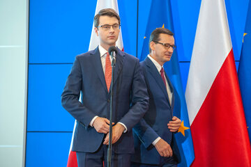 Piotr Müller i Mateusz Morawiecki