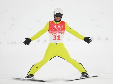 Piotr Żyła podczas zimowych igrzysk olimpijskich
