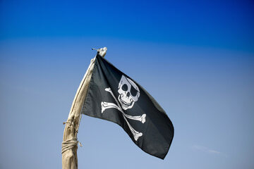 Piraci, flaga piratów, zdj. ilustracyjne