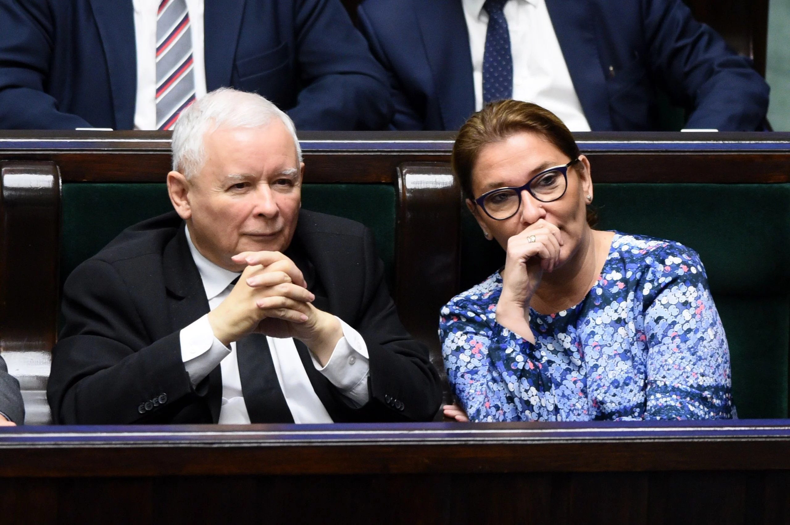 Jarosław Kaczyński i Beata Mazurek